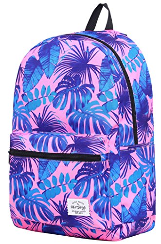 HotStyle TRENDYMAX Backpack for School Girls & Boys, Durable and Cute Bookbag with 7 Roomy Pockets, TropicalPink