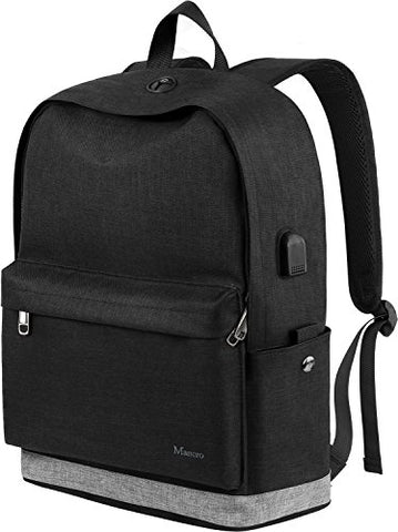 School Backpack, Water Resistant College Student Laptop Backpack For Women Girl Men Boy, Canvas
