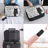 Travel Bags Gray Black Kitten Cat Portable Storage Trolley Handle Luggage Bag