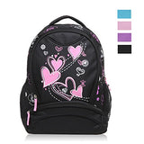 Hynes Eagle Sweetheart Pattern Kids Backpack Black