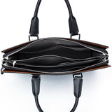 Bostanten Formal Leather Briefcase Shoulder Laptop Business Bag For Men Black