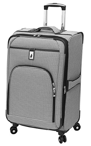 London Fog Cambridge 25 Inch Expandable, Black/White