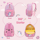 Kids Backpack,VONXURY Cute Lightweight Toddler Preschool Backpack for Little Boys Girls with Chest Buckle,Pink Unicorn
