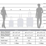 Merax Luggage Set Expandable 3 Piece Sets with TSA Lock, Lightweight Hardside Luggage with Spinner Wheels (Purple)