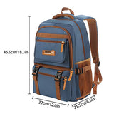 Rolling Backpack Trolley Wheeled School Book Bags High-Capacity Carry-on Travel Bag Luggage with 6 Wheels Climbing Stairs for Students Unisex Teenagers Boys Girls,12.6×6.3×18.5 inch,Blue