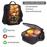 The Bin-Ding Of Is-Aac Backpack Three-Piece Cartoon School Bag With Pencil Case Messenger Lunch Bag