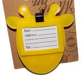 Diyjewelrydepot Yellow Giraffe Luggage Name Id Large Backpack Travel Bag Tag