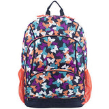 Eastsport Multi Pocket School Backpack, Butterfly Print