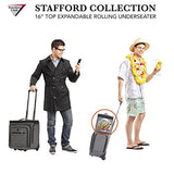 Travelers Club Luggage 16" Top Expandable Rolling Underseater W/USB Port, Dark Gray Suitcase,
