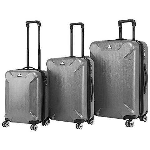 The Set Of Classic Metal Triforce Oxford Collection Hardside 3-Piece Spinner Luggage Set