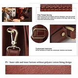 Banuce Full Grain Italian Leather Briefcase for Men Business Lock Attache Case 14 inch Laptop