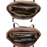 Womens Vintage Leather Tote Bag Shoulder Sling Laptop Bag Handle Satchel Coffee