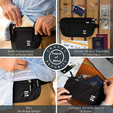 Zero Grid Money Belt w/RFID Blocking - Concealed Travel Wallet & Passport Holder