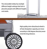 Sondre X Luggage Rolling Wheels Old Fashion Trunk Suitcase PC ABS Spinner Hardshell Carry On with TSA Lock 20" 24" 26" 29"(White)