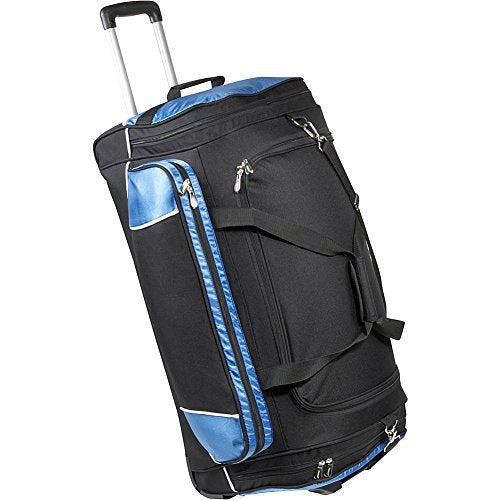 Bellino 30" Rolling Duffel, Black and Blue, One Size