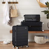 AmazonBasics Premium Hardside Spinner Luggage with Built-In TSA Lock - 3-Piece Set (20", 24", 28"), Black