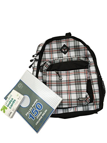 Yak Pak: Black And White Plaid Back To School Backpack Bundle, Set Of 3 Pieces