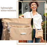 Baggallini Pocket Lightweight Crossbody Bag–Spacious, Water-Resistant Travel Purse With Rfid