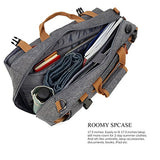 CoolBELL Convertible Briefcase Backpack Messenger Bag Shoulder Bag Laptop Case Business Briefcase Travel Rucksack Multi-Functional Handbag Fits 17.3 Inch Laptop for Men/Women (Grey)