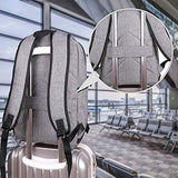 Tzowla Travel Laptop Backpack,Slim Durable Water Resistant Anti-Theft Bag with USB Charging/Headphone Port and Lock 15.6 Inch Computer Business Gift for Women Men College School Bookbag-Grey