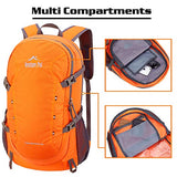 Venture Pal 40L Lightweight Packable Backpack with Wet Pocket - Durable Waterproof Travel Hiking Camping Outdoor Daypack for Women Men-Orange