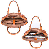 Banuce Vintage Full Grain Leather Briefcase For Men Tote Business Messenger Bag 14" Laptop Shoulder