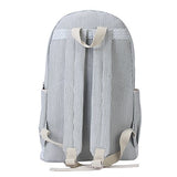 Damara Verticle Stripe Front Zipper Pouch Shoulder Backpack,Green