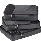 eBags Large Packing Cubes for Travel - 3pc Set - (Titanium)