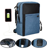 AsCrown YUANYE Business Water Repellent Nylon Laptop Backpack with USB Charging Port and Lock