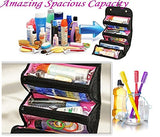 4-Layer Roll Up Foldable Travel Organizer Multifunctional Hanging Makeup Cosmetic Bag Large