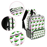 LORVIES Cupcake Unicorn School Bag for Student Bookbag Women Travel Backpack Casual Daypack Travel Hiking Camping