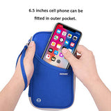 Travel Wallet RFID Blocking Document Organizer Bag, Family Passport Holder