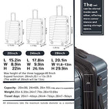COOLIFE Luggage Expandable Suitcase PC+ABS 3 Piece Set with TSA Lock Spinner Carry on new fashion design (sliver, 3 piece set)