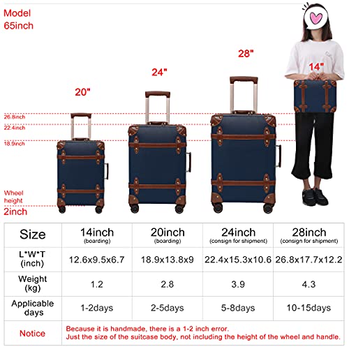 Shop NZBZ Vintage Luggage Set of 2 Pieces wit – Luggage Factory