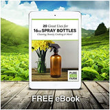 Amber Glass Spray Bottles (2 Pack, 16 oz) - Bonus: 8 Chalk Labels + Pen - Empty Refillable Bottle