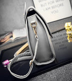 Yoyoshome Sailor Moon Anime Luna Usagi Tsukino Cosplay Pu Backpack School Bag (Light Gray)