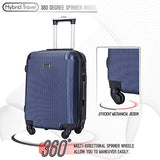 3 PC Luggage Set Durable Lightweight Hard Case pinner Suitecase -LUG3-LY71-NAVY