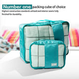Coolife Packing Cubes Travel Organizers with Laundry Bag 7 Set Hanging Toiletry Bag Portable