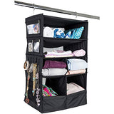 Suitcase Organizer | Durable Portable Travel Packing System Hanging Luggage Cube (Black)