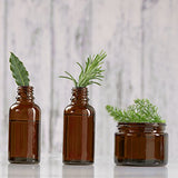 2 oz Round Glass Jars (6 Pack) - Empty Cosmetic Containers with Inner Liners, black Lids and