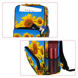 LORVIES Yellow Sunflowers in the Field School Bag for Student Bookbag Women Travel Backpack Casual Daypack Travel Hiking Camping