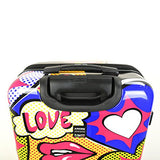 Mia Toro Italy Amore Hardside Spinner Luggage 3 Piece Set-Pink