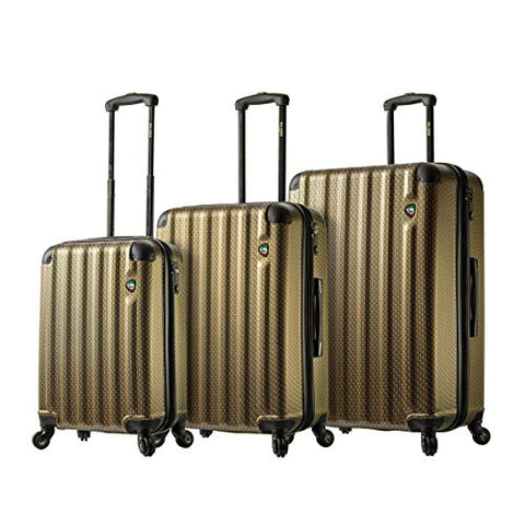 Mia Toro Italy Catena Largo Hardside Spinner Luggage 3Pc Set, Gold