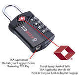 4 Digit TSA Approved Luggage Lock, 6 Pack, Change Your Own Color and Combination, Inspection Indicator, Alloy Body