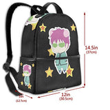 Saiki K Cute Illustration With Stars Student School Bag School Cycling Leisure Travel Camping Outdoor Backpack
