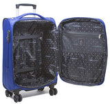 Dejuno Cirrus Lightweight Nylon 3-Piece Spinner Luggage Set-Blue