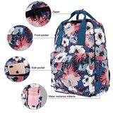 Violet Mist College Floral Backpack Bag Waterproof Laptop for Girls Adults （Blue Flower）