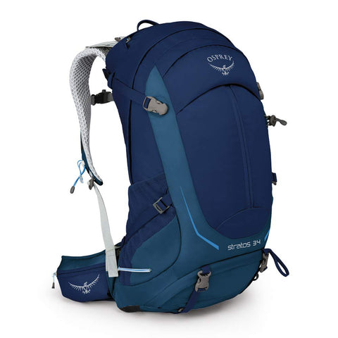 Osprey Packs Stratos 34 Hiking Backpack, Eclipse Blue, Medium/Large