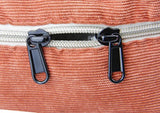 3D Dog/Fox Animal Backpack Corduroy Zipper Hiking Shoulder Bag 11.8"15.8"4.3"