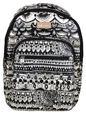 Sakroots Artist Circle Black and White Backpack